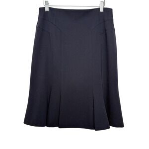 Escada Exclusive for Neiman Marcus Wool Skirt Pleated A-Line Black 40